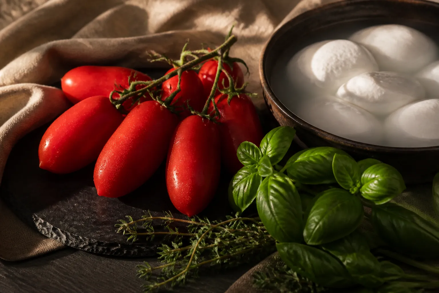 Rajčata San Marzano a fior di latte